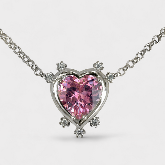 COLLAR CUORE PLATA